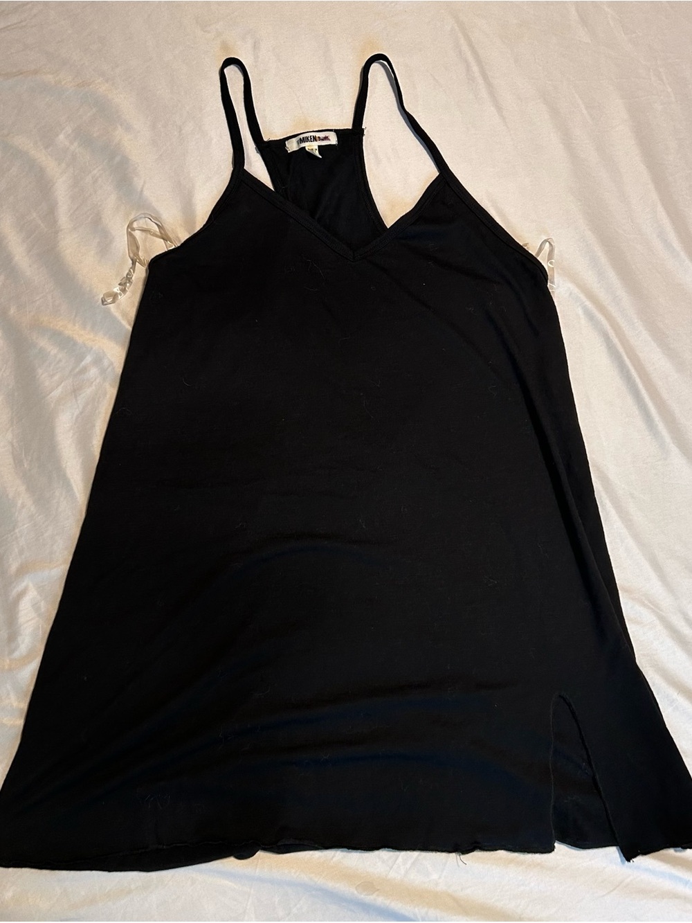 Aritzia Black V-Neck Spaghetti Strap Camisole Dress